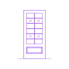 Buildings Interior Doors Lite Interior Door Grid 12 Panels Upper Line Tracing Svg Vector, Free Vectors File